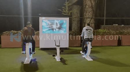 Outdoor virtual bicycle