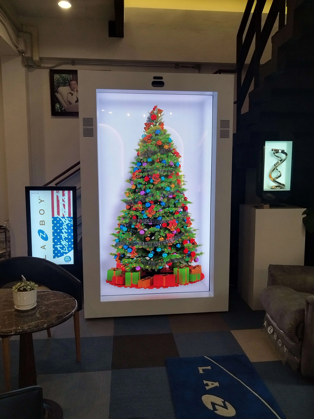 4K christmas hologram Display Cabinet