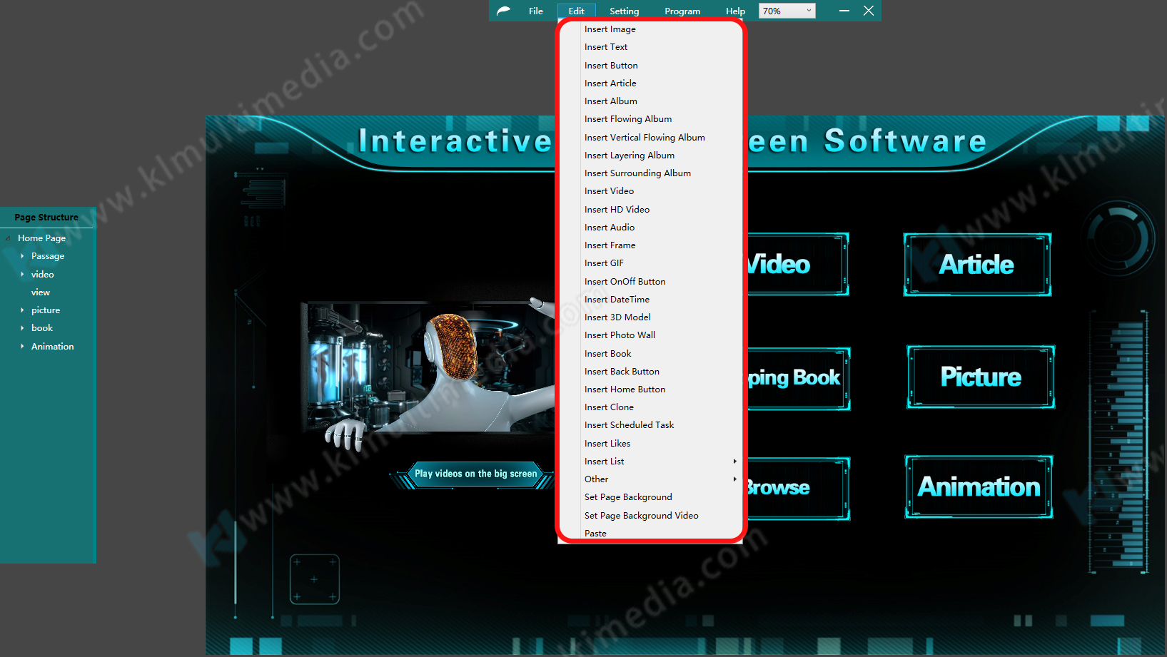 interactive touch screen software maker platform