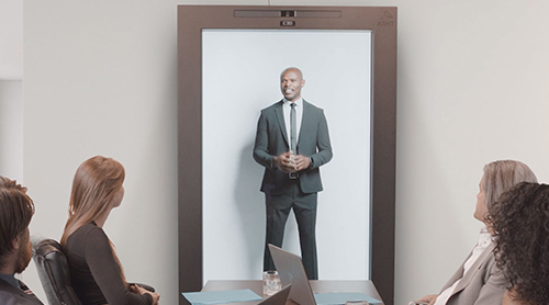 Remote Conferencing by Hologram box