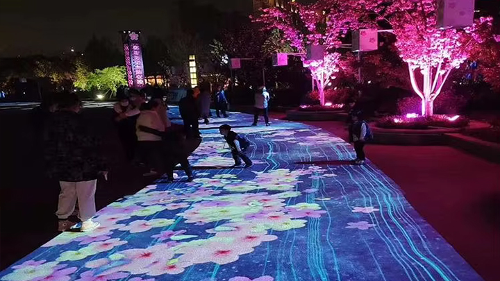 outdoor floor projection