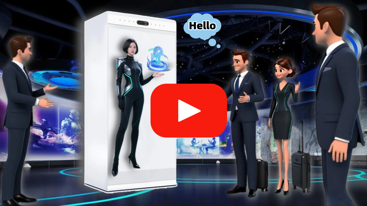 hologram person video display