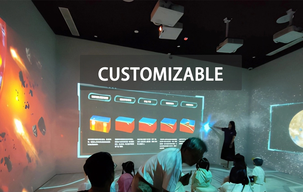 Customizable Projector Games for Education
