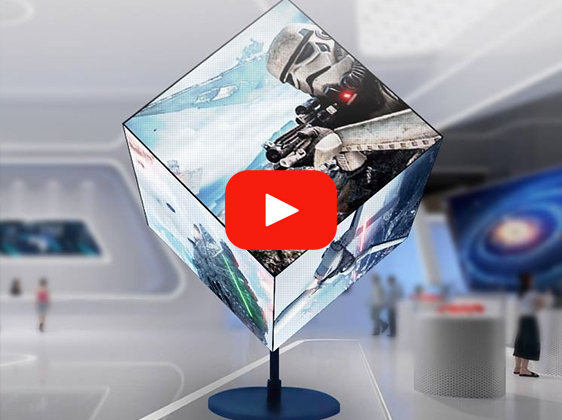 LED screen cube display