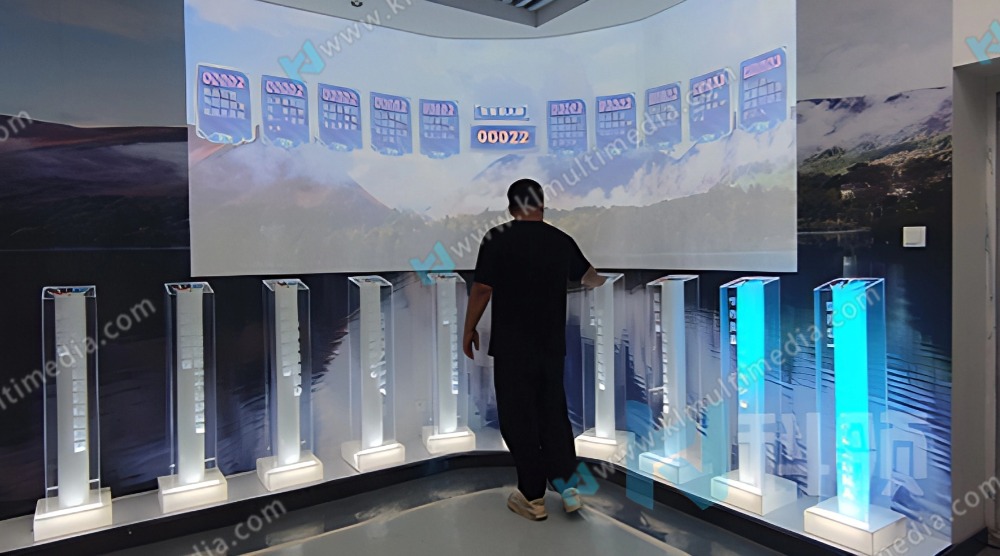 Palm-Sensing Interactive Lightbox System